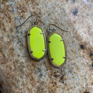 Neon yellow mini Elle earrings
